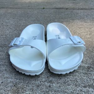 Birkenstock White Rubber Single Strap